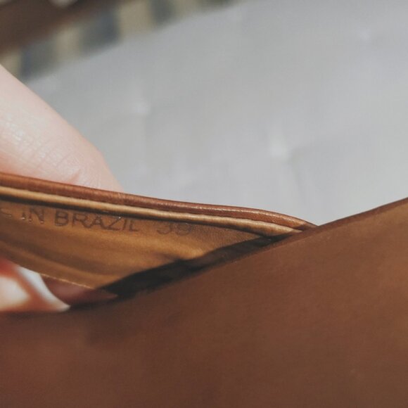 ALDO Thong Wedge Leather Heel Sandal- Euro 39 - Picture 9 of 12